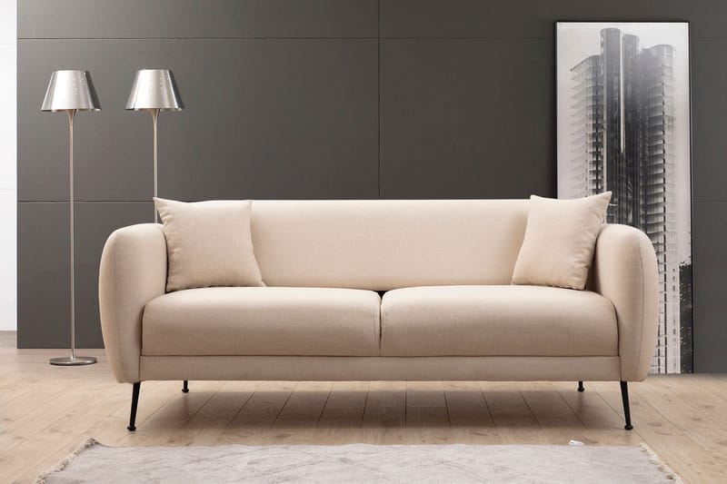 Longbush Sofa 3-personers - Beige - Møbler - Sofaer - 3 personers sofa