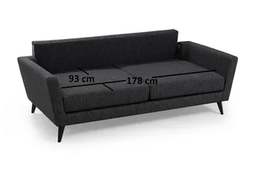 Mangia 3-Pers. Sofa - Grå - Møbler - Sofaer - Sovesofaer - 3 personers sovesofa