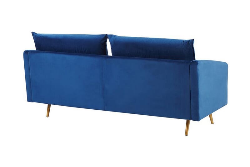 Maurana 3-Pers. Sofa - Velour/Marineblå - 3 personers sofa