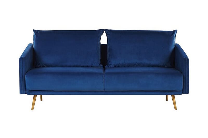 Maurana 3-Pers. Sofa - Velour/Marineblå - 3 personers sofa