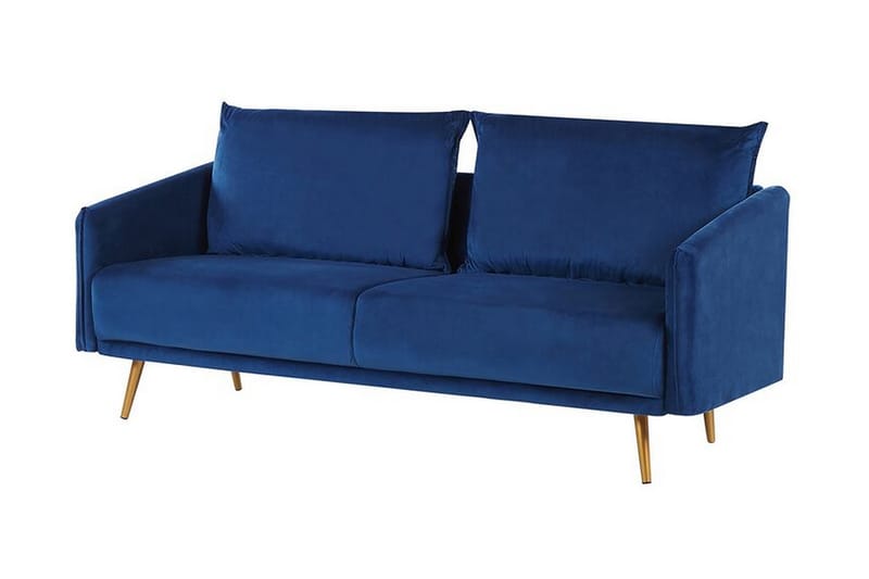 Maurana 3-Pers. Sofa - Velour/Marineblå - 3 personers sofa