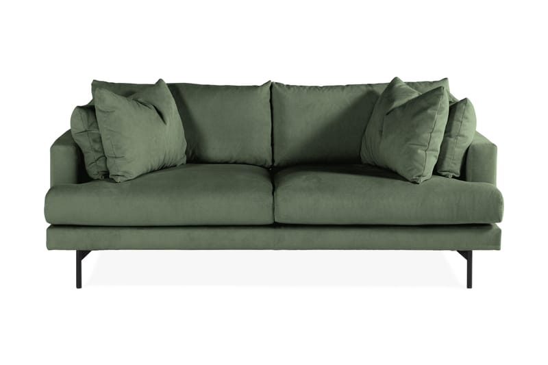 Menard 3-personers Dyb Manchestersofa - Grøn - Møbler - Sofaer - 3 personers sofa