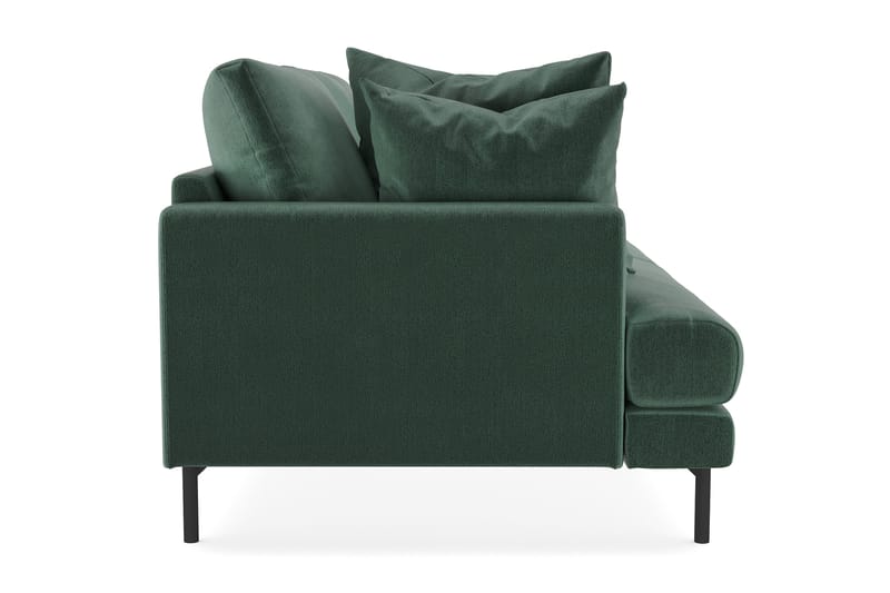 Menard 3-personers Dyb Fløjlssofa - Mørkegrøn - Møbler - Sofaer - 3 personers sofa