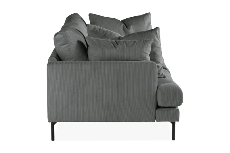 Menard 3-personers Manchestersofa - Grå - Møbler - Sofaer - 3 personers sofa