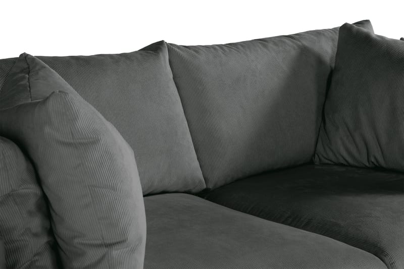 Menard 3-personers Manchestersofa - Grå - Møbler - Sofaer - 3 personers sofa