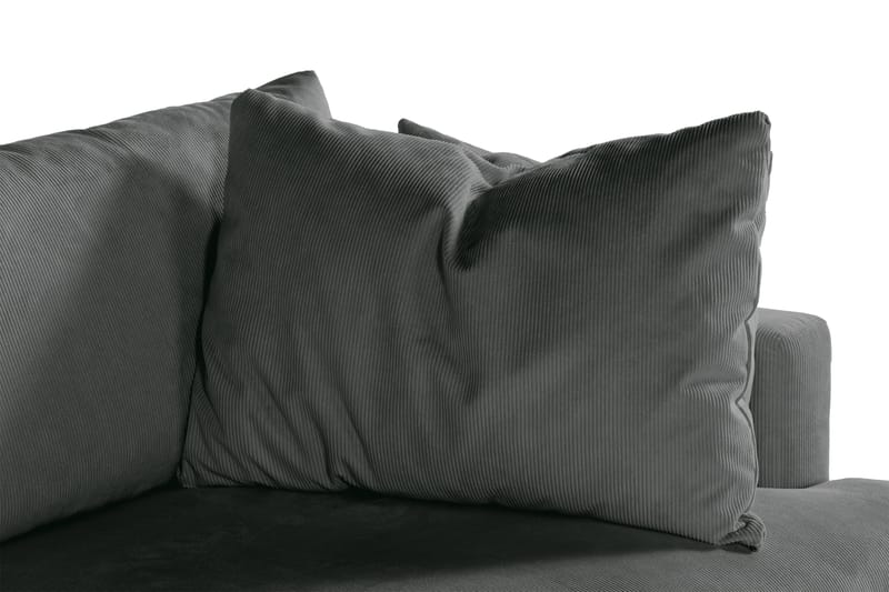 Menard 3-personers Manchestersofa - Grå - Møbler - Sofaer - 3 personers sofa