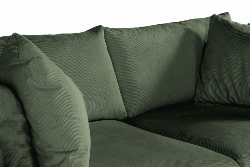 Menard 3-Pers. Sofa - Grøn/Sort - 3 personers sofa