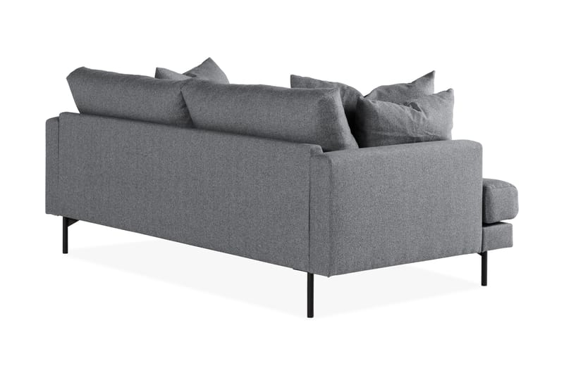 Menard 3-Pers. Sofa - Mørkegrå/Sort - 3 personers sofa
