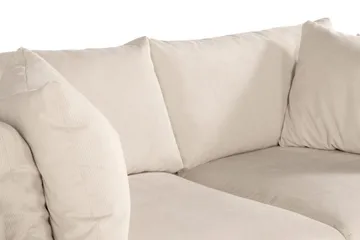Menard 3-personers Dyb Manchestersofa - Beige - Møbler - Sofaer - 3 personers sofa
