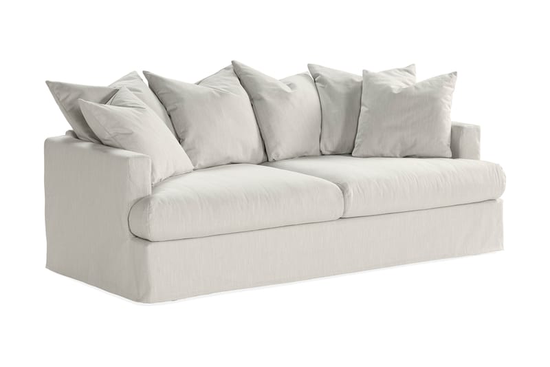 Menard 3-personers Stofsofa - Lysegrå - Møbler - Sofaer - 3 personers sofa