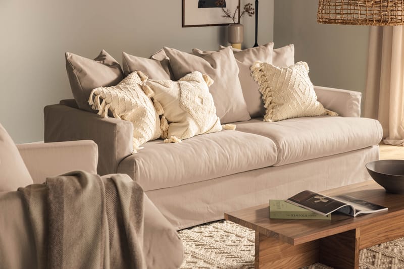 Menard 3-Pers. Sofa - Beige - 3 personers sofa