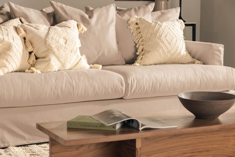 Menard 3-personers Stofsofa - Beige - Møbler - Sofaer - 3 personers sofa