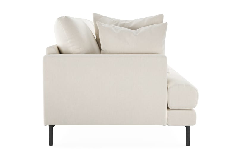 Menard 3-personers Dyb Fløjlssofa 205 cm bred - Cremehvid - Møbler - Sofaer - 3 personers sofa