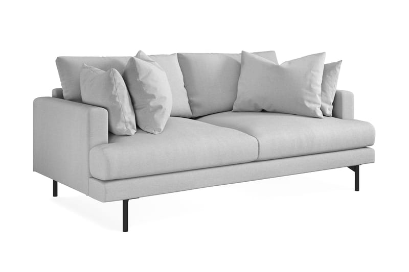 Menard 3-personers Dyb Stofsofa - Lysegrå - Møbler - Sofaer - 3 personers sofa