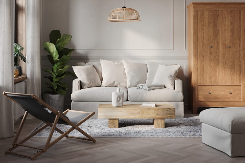 Menard 3-personers Stofsofa - Beige - Møbler - Sofaer - 3 personers sofa