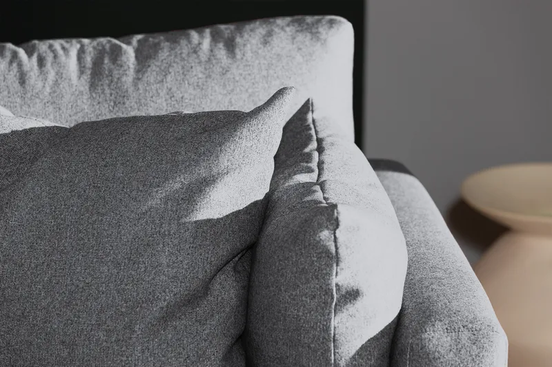 Menard 3-personers Stofsofa - Grå - Møbler - Sofaer - 3 personers sofa