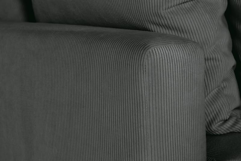 Menard 3-personers Dyb Manchestersofa - Grå - Møbler - Sofaer - 3 personers sofa