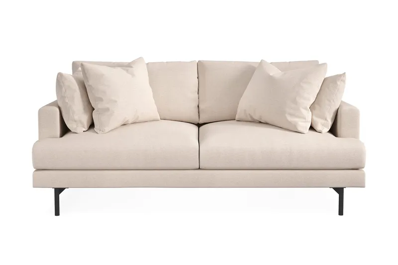 Menard 3-personers Dyb Stofsofa 205 cm bred - Beige - Møbler - Sofaer - 3 personers sofa