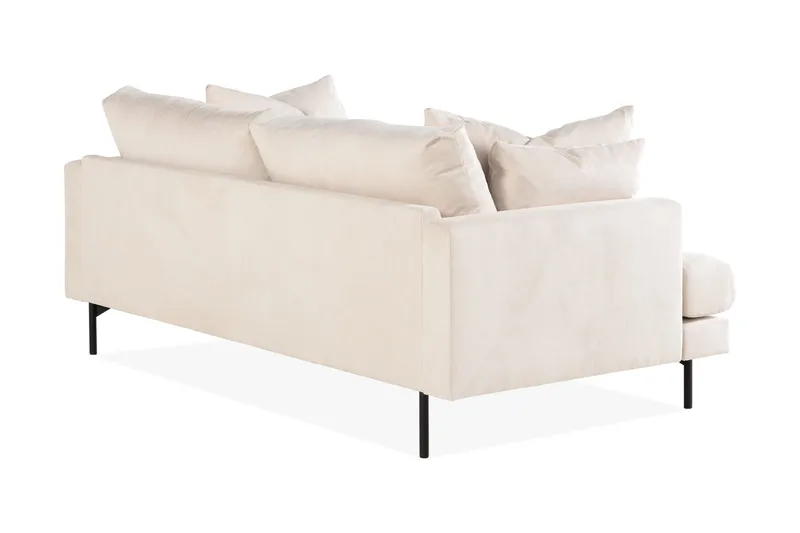 Menard 3-personers Dyb Manchestersofa - Beige - Møbler - Sofaer - 3 personers sofa