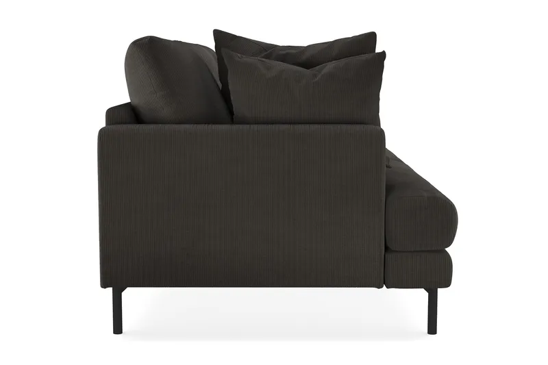 Menard 3-personers Dyb Manchestersofa - Mørkegrå - Møbler - Sofaer - 3 personers sofa