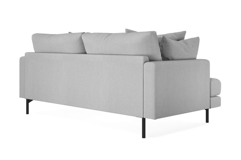 Menard 3-personers Dyb Stofsofa - Lysegrå - Møbler - Sofaer - 3 personers sofa