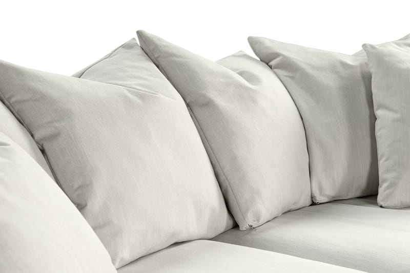 Menard 3-personers Dyb Stofsofa - Lysegrå - Møbler - Sofaer - 3 personers sofa