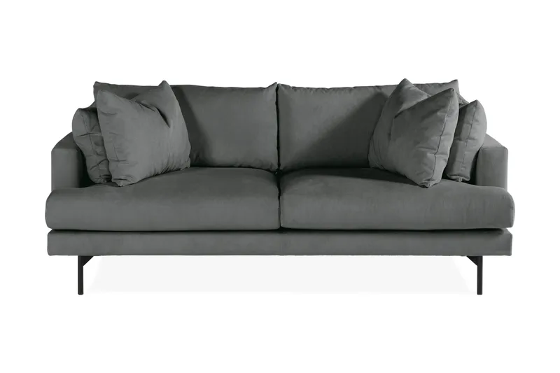 Menard 3-personers Dyb Manchestersofa - Grå - Møbler - Sofaer - 3 personers sofa