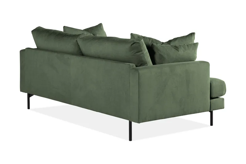 Menard 3-personers Dyb Manchestersofa - Grøn - Møbler - Sofaer - 3 personers sofa