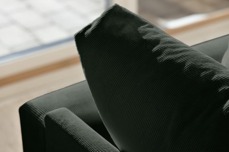 Menard 3-personers Dyb Manchestersofa - Grøn - Møbler - Sofaer - 3 personers sofa