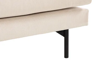 Menard 3-personers Dyb Manchestersofa - Beige - Møbler - Sofaer - 3 personers sofa