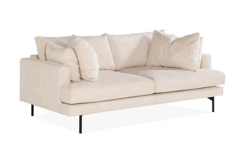 Menard 3-personers Dyb Manchestersofa - Beige - Møbler - Sofaer - 3 personers sofa