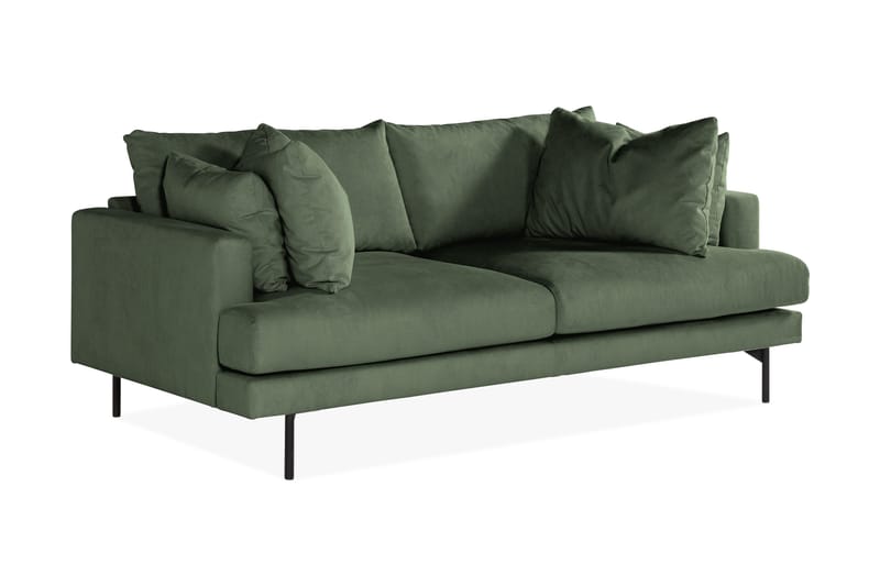 Menard 3-personers Dyb Manchestersofa - Grøn - Møbler - Sofaer - 3 personers sofa