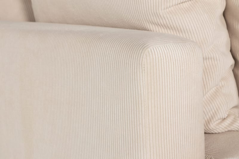 Menard 3-personers Dyb Manchestersofa - Beige - Møbler - Sofaer - 3 personers sofa