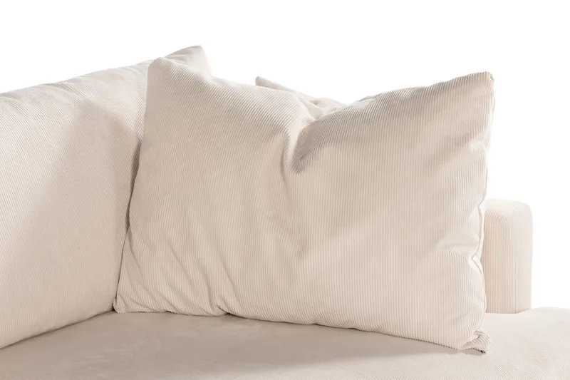 Menard 3-personers Dyb Manchestersofa - Beige - Møbler - Sofaer - 3 personers sofa