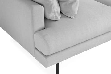 Menard 3-personers Dyb Stofsofa - Lysegrå - Møbler - Sofaer - 3 personers sofa
