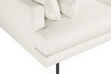Menard 3-personers Dyb Sofa i Bouclé 205 cm bred - Hvid - Møbler - Sofaer - 3 personers sofa