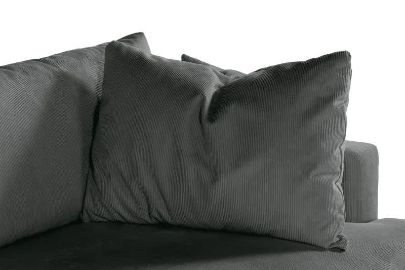 Menard 3-personers Dyb Manchestersofa - Grå - Møbler - Sofaer - 3 personers sofa