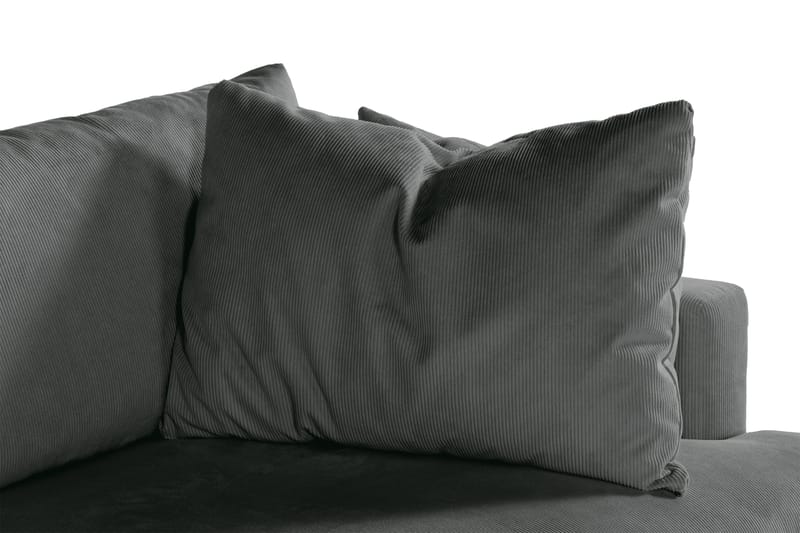 Menard 3-personers Dyb Manchestersofa - Grå - Møbler - Sofaer - 3 personers sofa