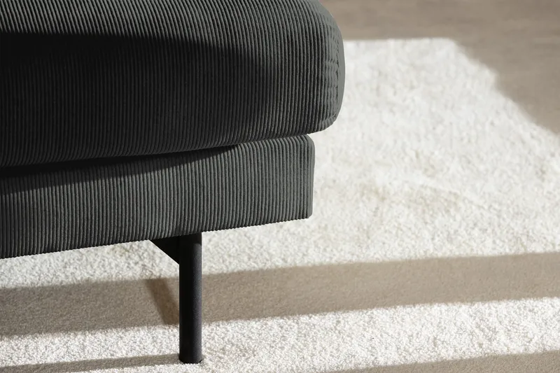 Menard 3-personers Dyb Manchestersofa - Grå - Møbler - Sofaer - 3 personers sofa