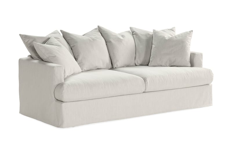 Menard 3-personers Dyb Stofsofa - Lysegrå - Møbler - Sofaer - 3 personers sofa