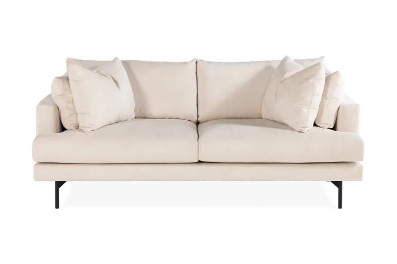 Menard 3-personers Dyb Manchestersofa - Beige - Møbler - Sofaer - 3 personers sofa
