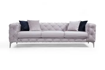 Mezonzo 3-Pers. Sofa - Lysegrå - Møbler - Sofaer - 3 personers sofa