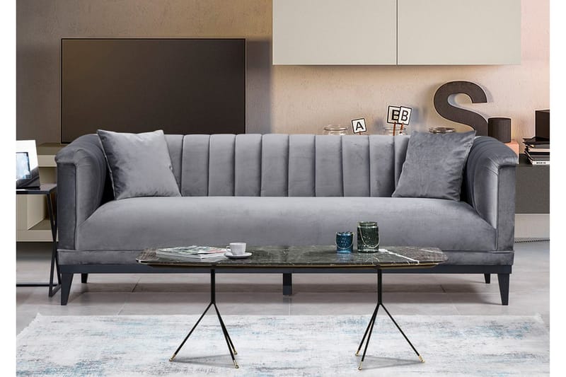 Mezonzo 3-Pers. Sofa - Grå - Møbler - Sofaer - 3 personers sofa