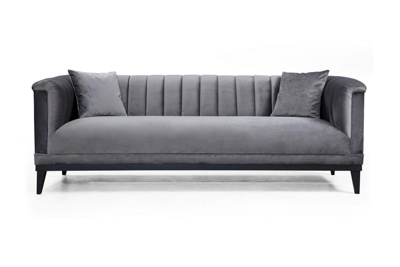 Mezonzo 3-Pers. Sofa - Grå - 3 personers sofa