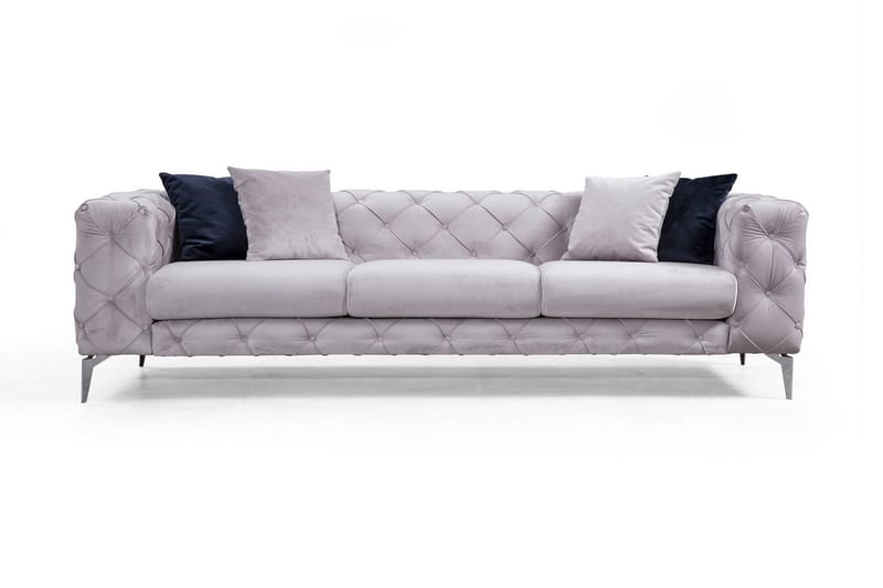 Mezonzo 3-Pers. Sofa - Lysegrå - 3 personers sofa