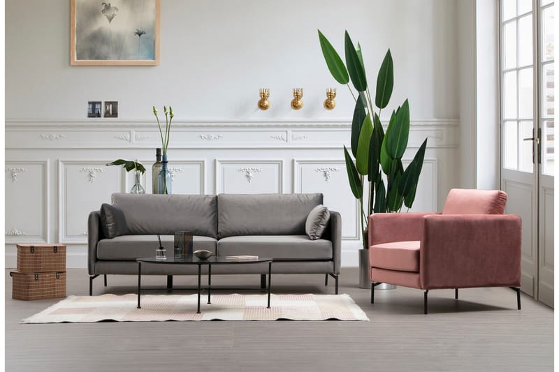 Mezonzo 3-Pers. Sofa - Grå - Møbler - Sofaer - 3 personers sofa