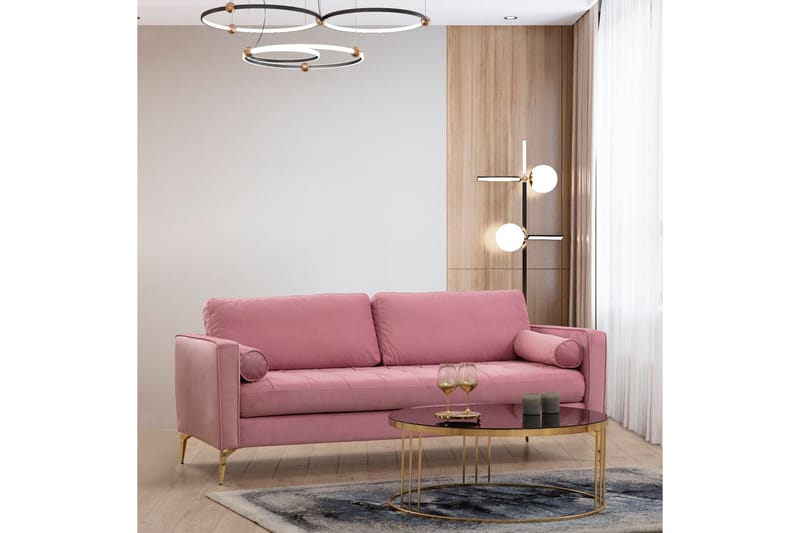 Mirrilnesh Sofa 3-seter - Rosa - Møbler - Sofaer - 3 personers sofa