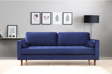 Mirrilnesh Sofa 3-Pers. - Marinblå - Møbler - Sofaer - 3 personers sofa