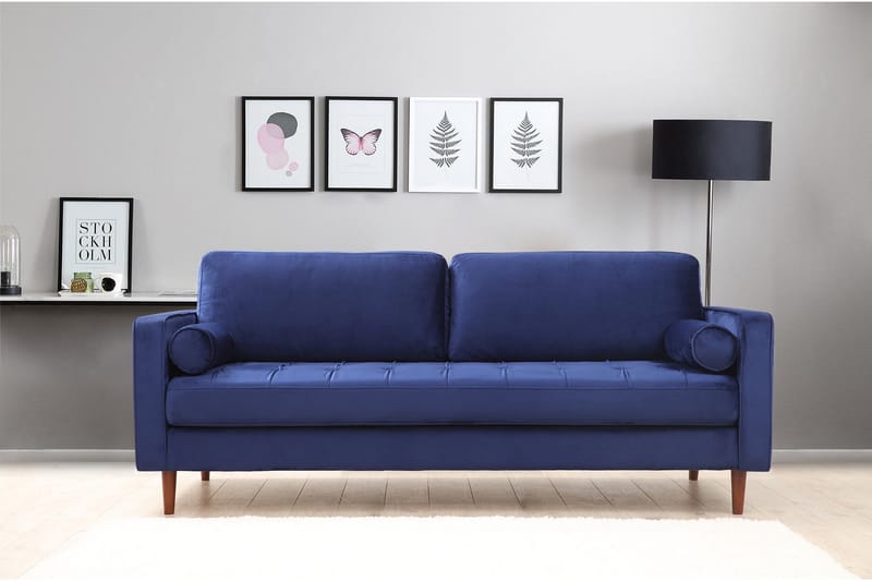 Mirrilnesh Sofa 3-Pers. - Marinblå - Møbler - Sofaer - 3 personers sofa