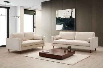 Mirrilnesh Sofa 3-Pers. - Beige - Møbler - Sofaer - 3 personers sofa